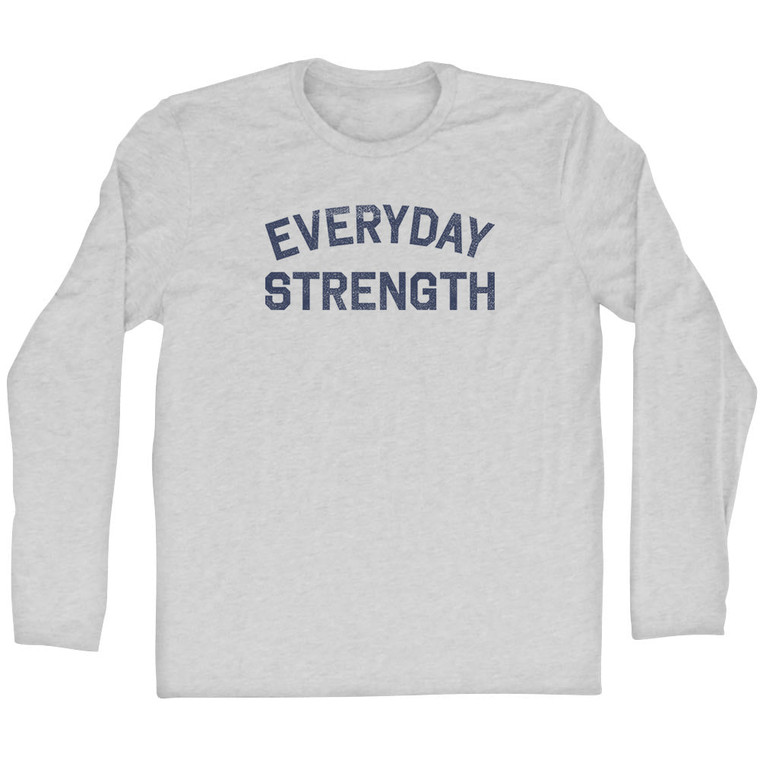 Everyday Strength Adult Cotton Long Sleeve T-Shirt - Grey Heather