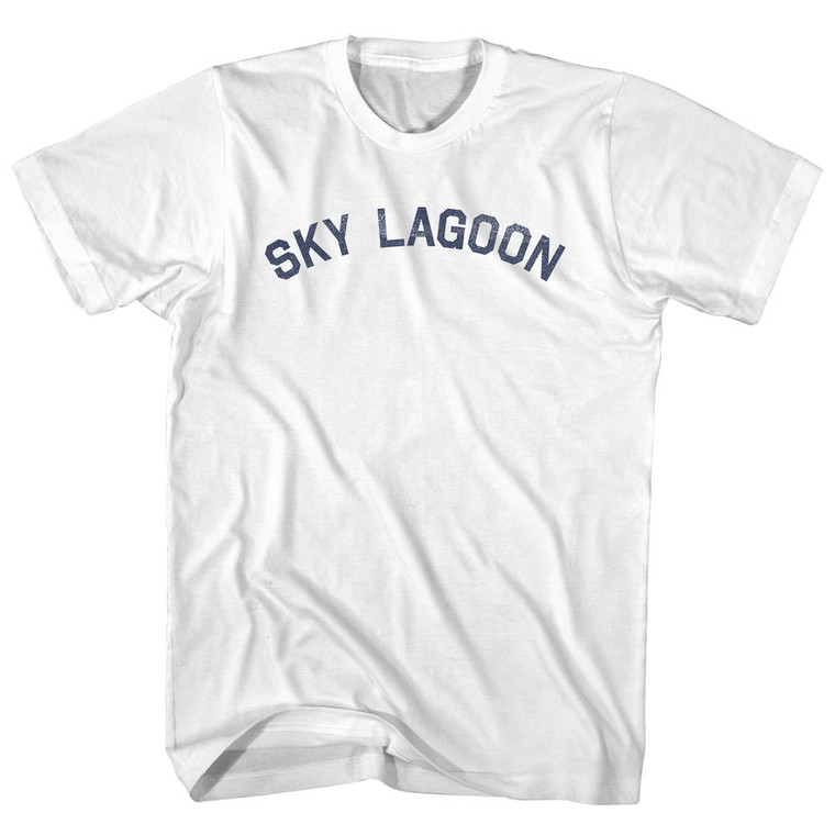 Sky Lagoon Adult Cotton T-Shirt - White