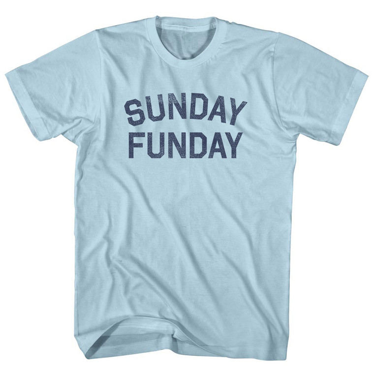 Sunday Funday Adult Cotton T-Shirt - Light Blue