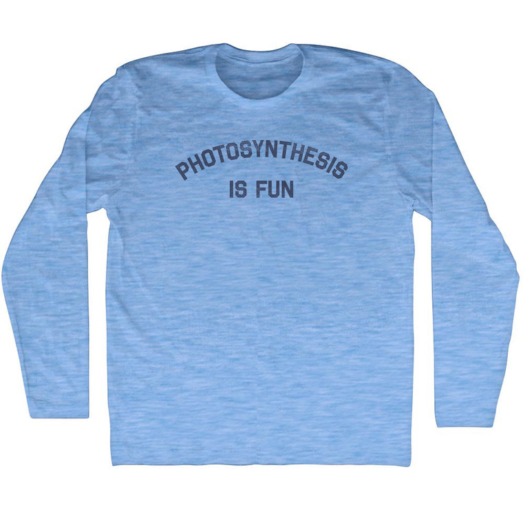 Photosynthesis Is Fun Adult Tri-Blend Long Sleeve T-Shirt - Athletic Blue