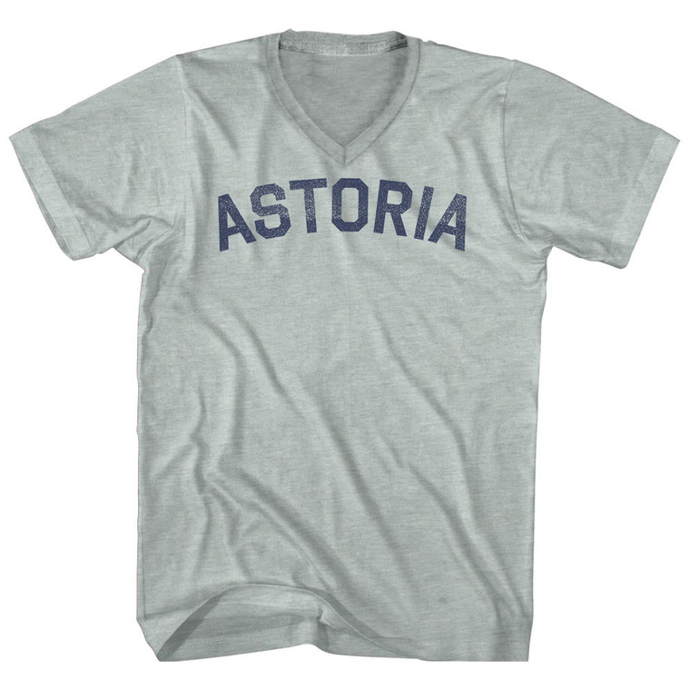 Astoria Adult Tri-Blend V-neck T-shirt - Athletic Cool Grey