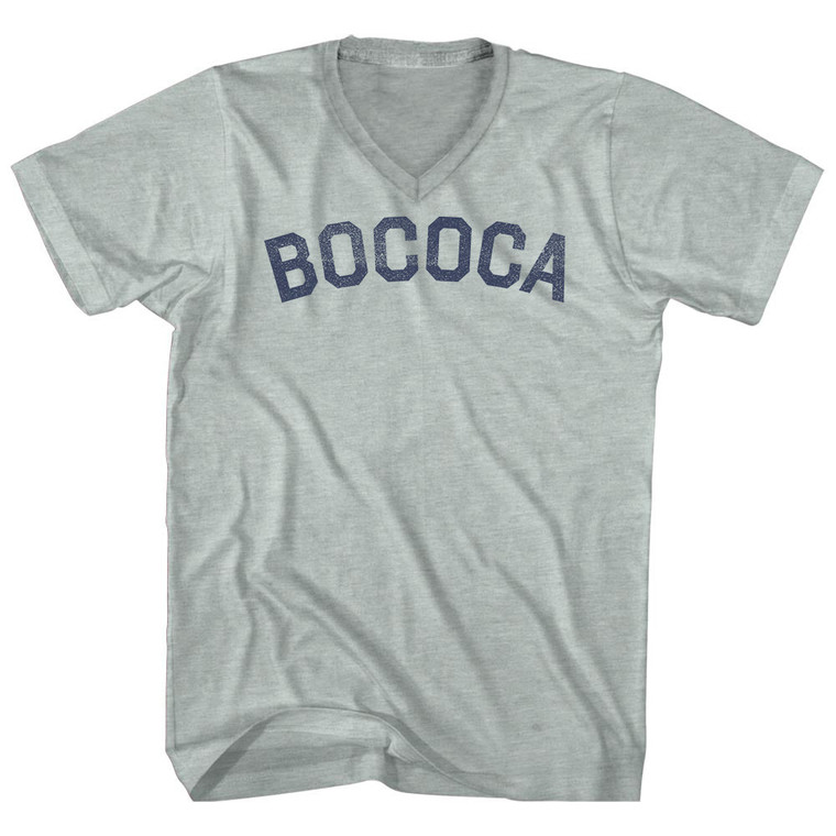 BoCoCa Adult Tri-Blend V-neck T-shirt - Athletic Cool Grey