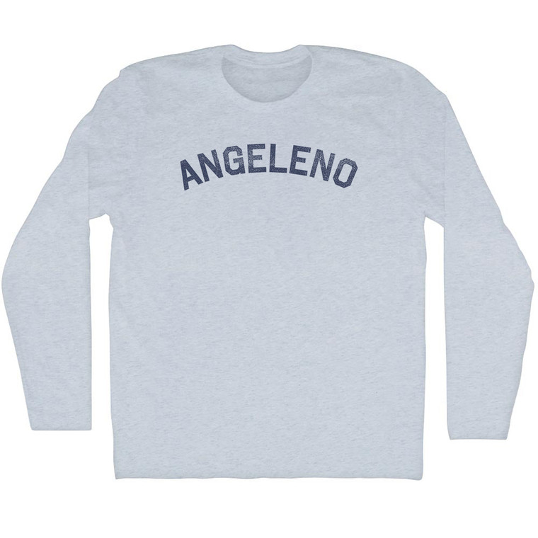 Angeleno Adult Tri-Blend Long Sleeve T-shirt - Athletic White