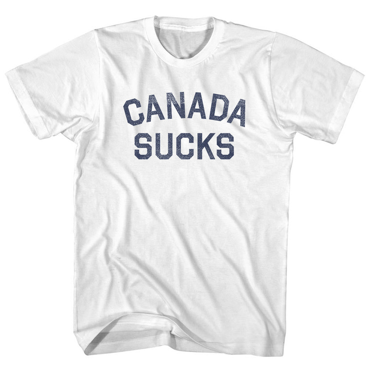 Canada Sucks Adult Cotton T-shirt - White