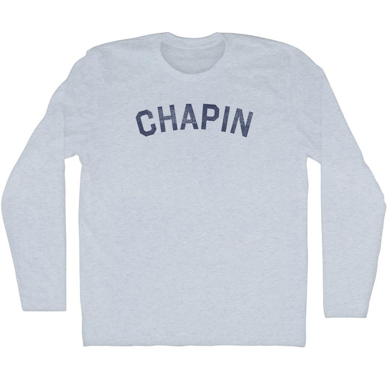 Chapin Adult Tri-Blend Long Sleeve T-shirt - Athletic White