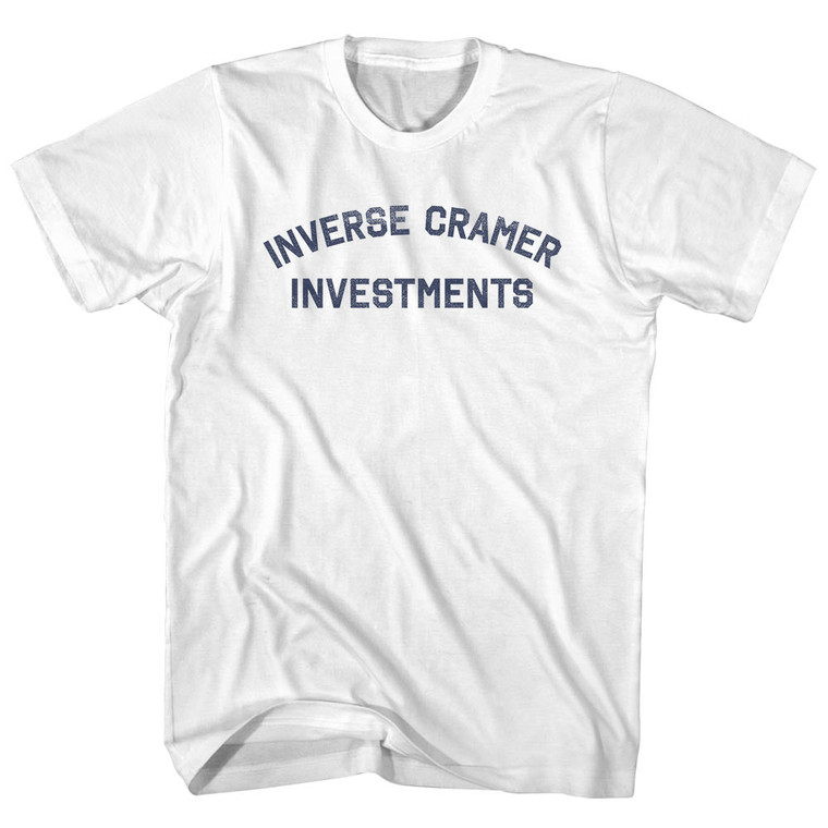 Inverse Cramer Investments Adult Cotton T-shirt - White