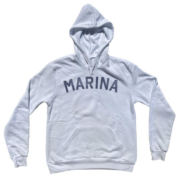 Marina Adult Cotton Hoodie - White