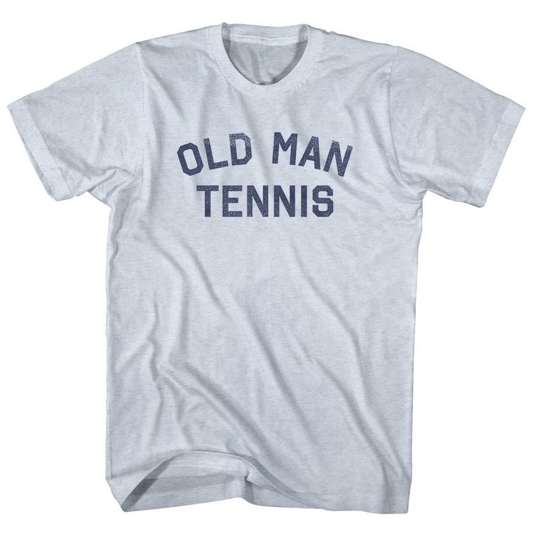 Old Man Tennis Adult Tri-Blend T-shirt - Athletic White