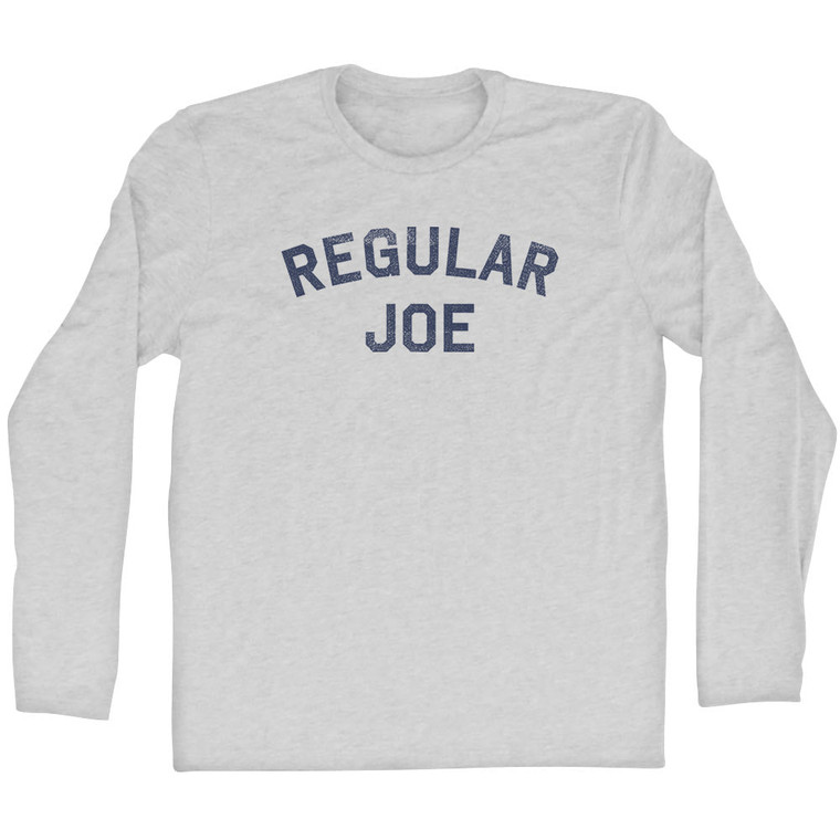 Regular Joe Adult Cotton Long Sleeve T-shirt - Grey Heather