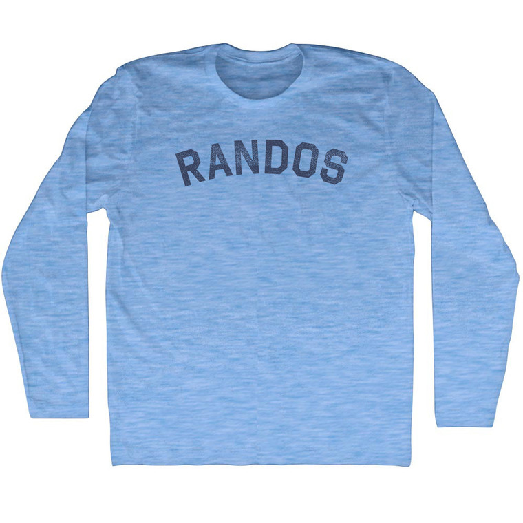RANDOS Adult Tri-Blend Long Sleeve T-shirt - Athletic Blue