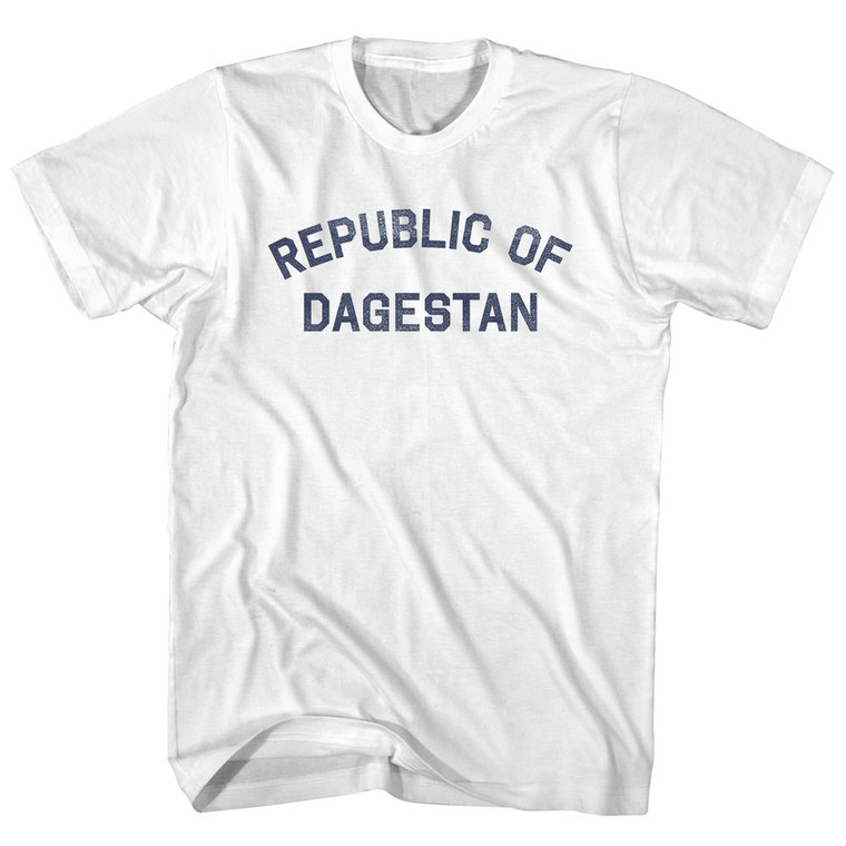 Republic Of Dagestan Womens Cotton Junior Cut T-Shirt - White