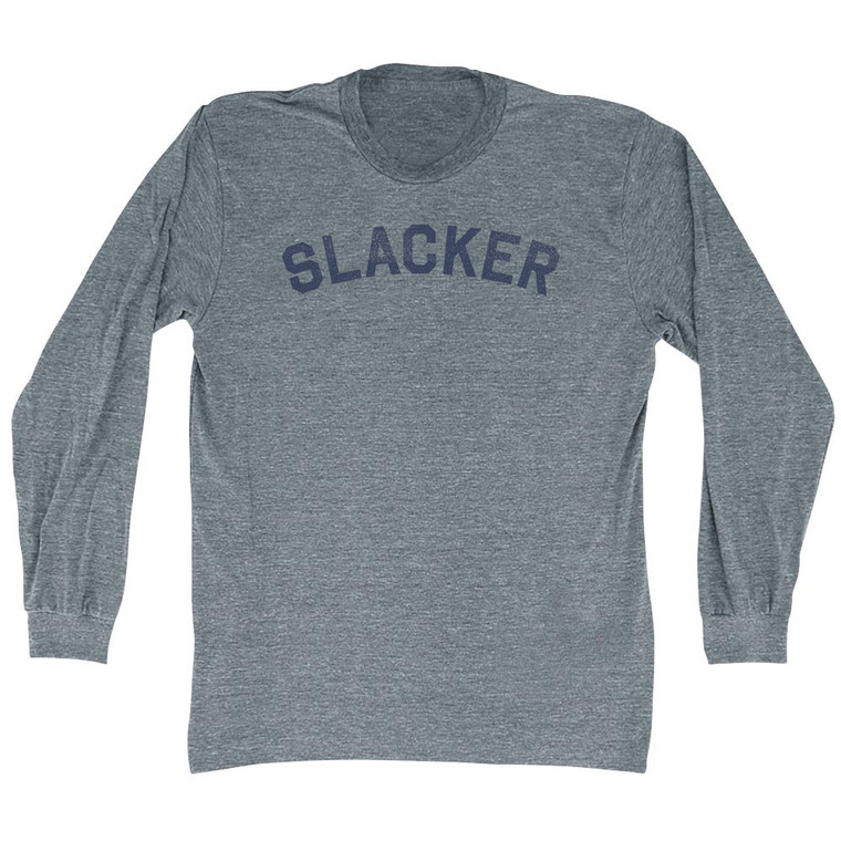 Slacker Adult Tri-Blend Long Sleeve T-shirt - Athletic Grey