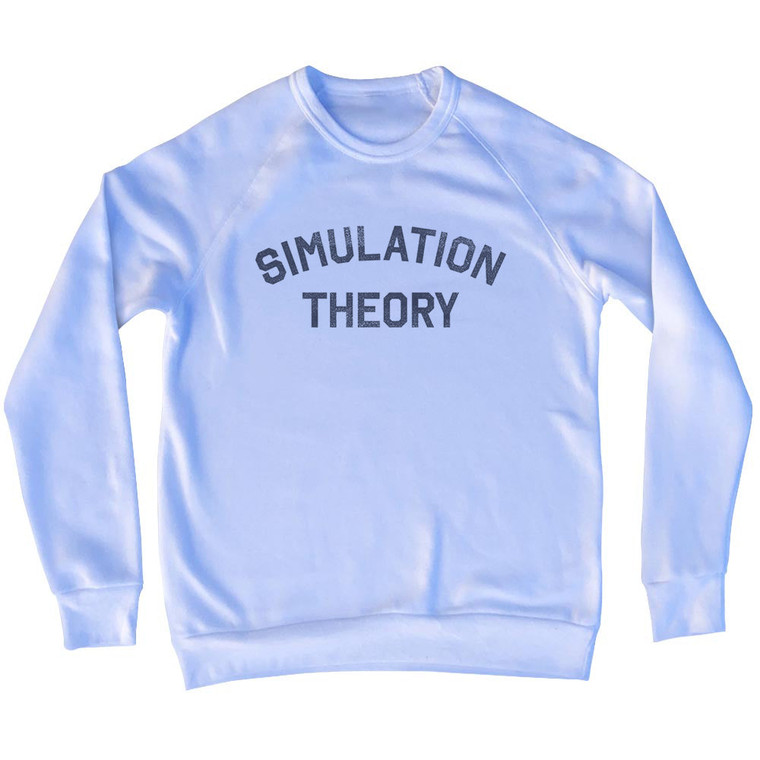 Simulation Theory Adult Tri-Blend Sweatshirt - White