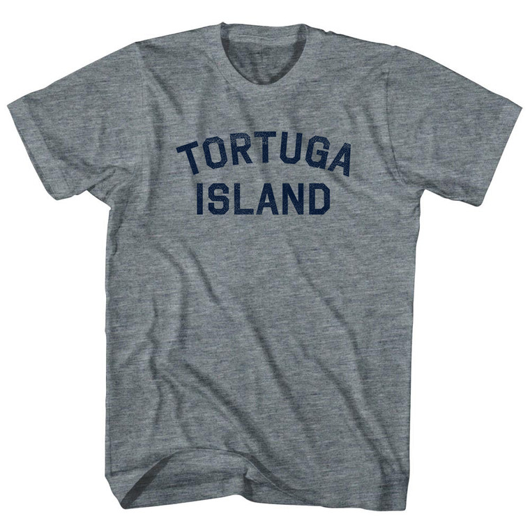 Tortuga Island Adult Tri-Blend T-shirt - Athletic Grey