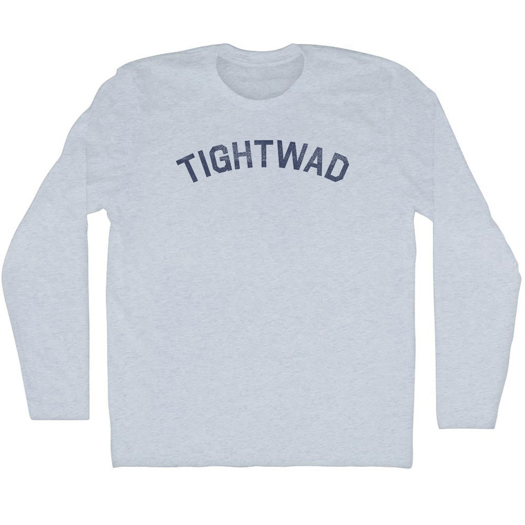 Tightwad Adult Tri-Blend Long Sleeve T-shirt - Athletic White