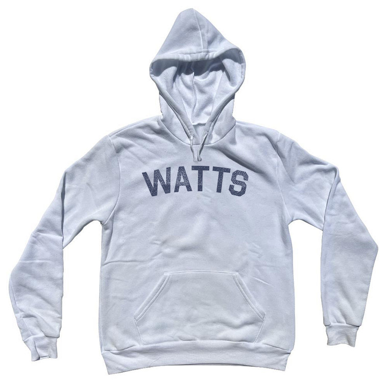 Watts Adult Cotton Hoodie - White