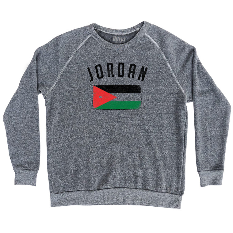 Jordan Country Flag Heritage Adult Tri-Blend Sweatshirt - Athletic Grey
