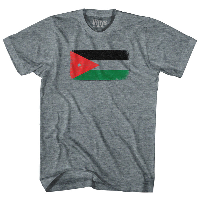 Jordan Country Flag Womens Tri-Blend Junior Cut T-Shirt - Athletic Grey