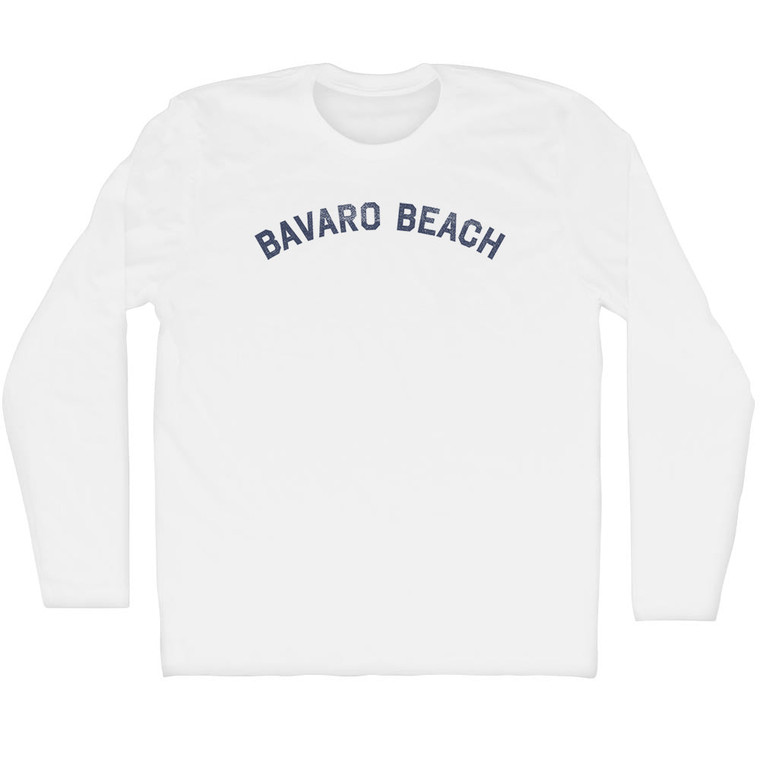 Bavaro Beach Adult Cotton Long Sleeve T-shirt - White