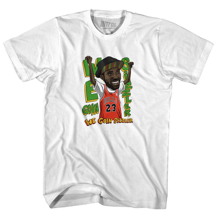 White Men Basketball We Goin Sizzler Youth Cotton T-shirt - White