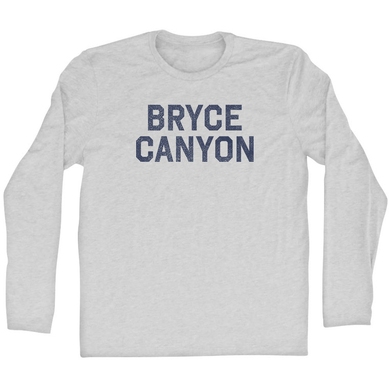 Bryce Canyon Adult Cotton Long Sleeve T-shirt - Grey Heather