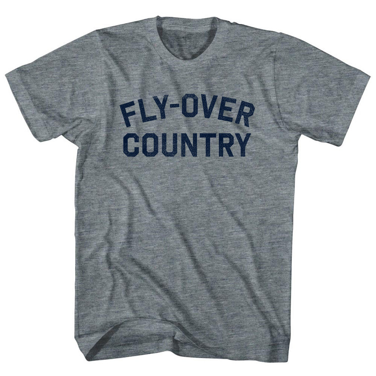 Fly-over Country Youth Tri-Blend T-shirt - Athletic Grey