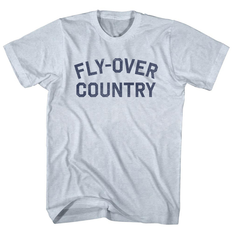 Fly-over Country Adult Tri-Blend T-shirt - Athletic White