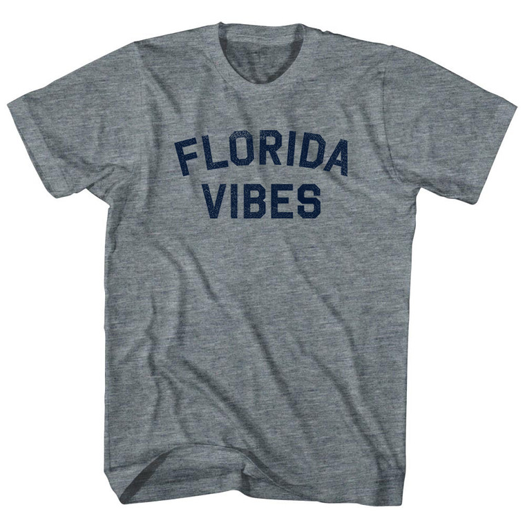 Florida Vibes Womens Tri-Blend Junior Cut T-Shirt - Athletic Grey