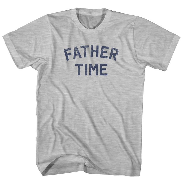 Father Time Adult Cotton T-shirt - Grey Heather