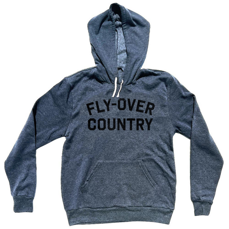 Fly-over Country Tri-Blend Hoodie - Blue