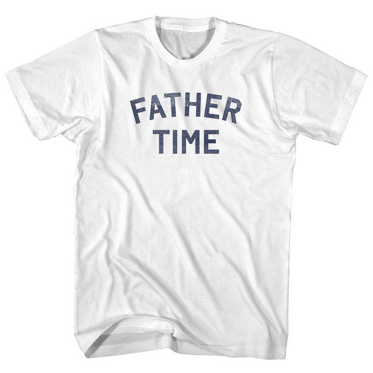 Father Time Womens Cotton Junior Cut T-Shirt - White