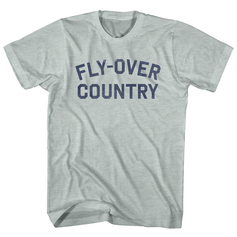 Fly-over Country Adult Tri-Blend T-shirt - Athletic Cool Grey