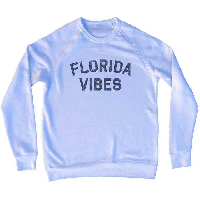 Florida Vibes Adult Tri-Blend Sweatshirt - White