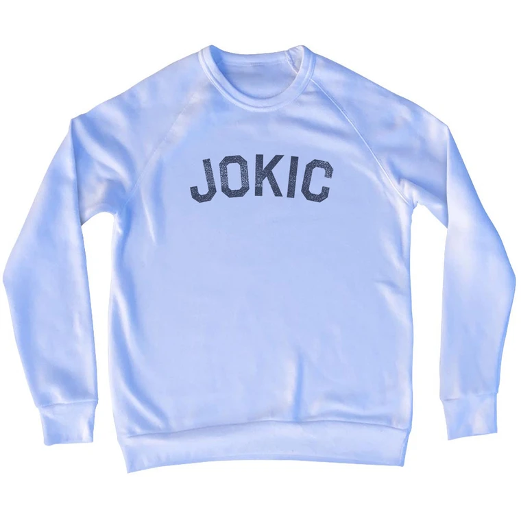 Jokic Adult Tri-Blend Sweatshirt - White
