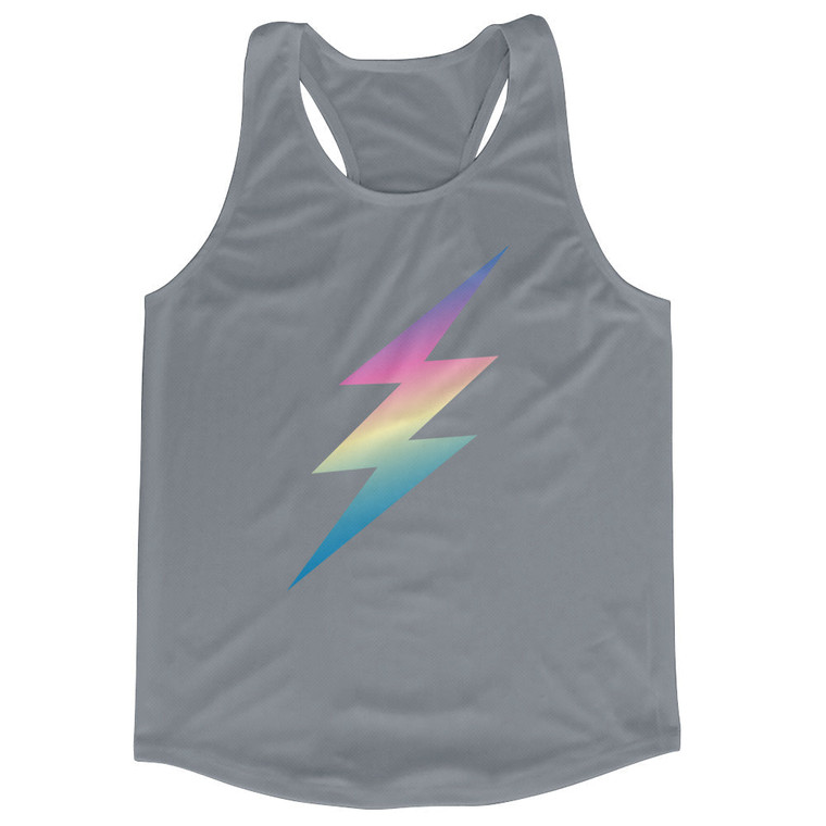 Lightning Bolt Running Track Tops Made In USA - Dark Grey