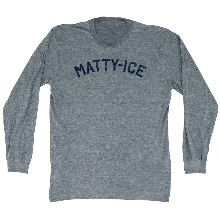 Matty-ice Adult Tri-Blend Long Sleeve T-shirt - Athletic Grey