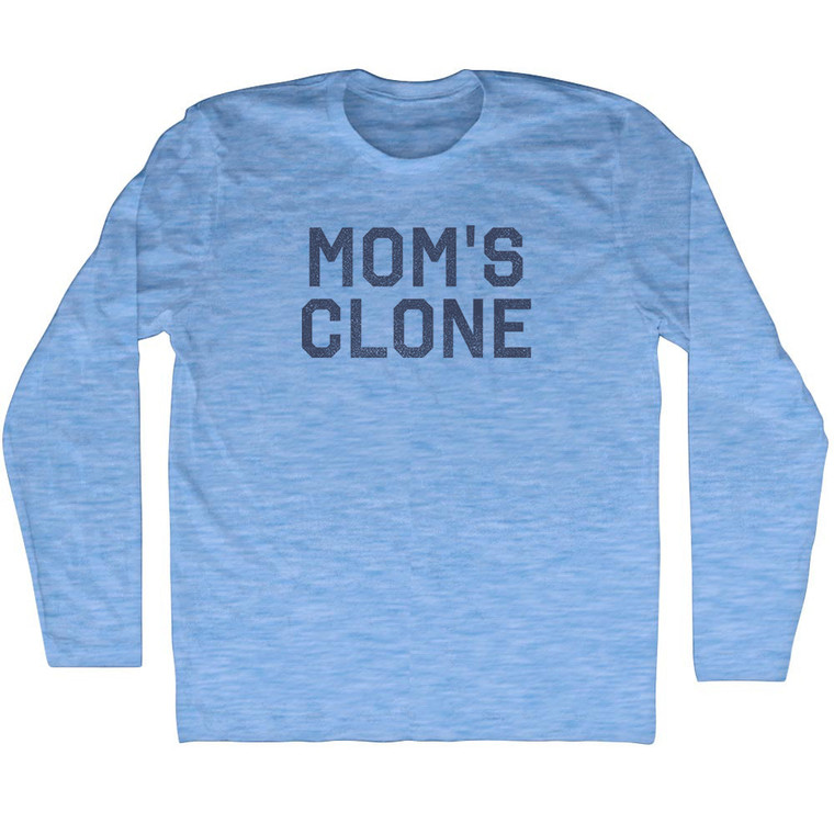 Mom's Clone Adult Tri-Blend Long Sleeve T-shirt - Athletic Blue