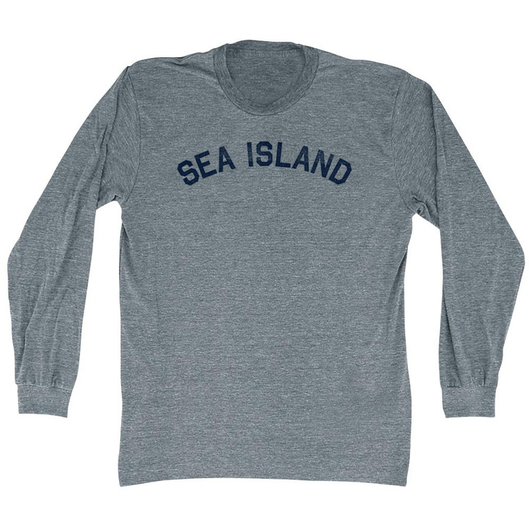 SEA ISLAND Adult Tri-Blend Long Sleeve T-shirt - Athletic Grey