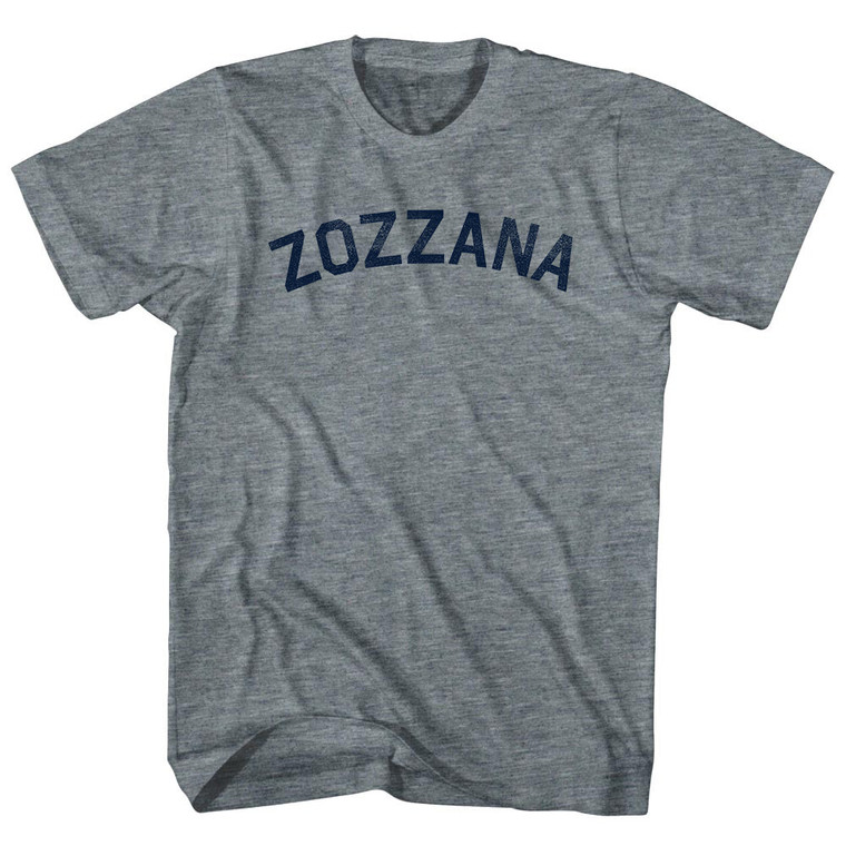 Zozzana Womens Tri-Blend Junior Cut T-Shirt - Athletic Grey