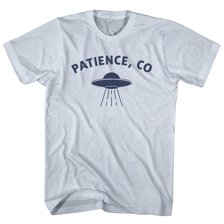 Patience, Co Ufo Alien Abduction Adult Tri-Blend T-shirt - Athletic White