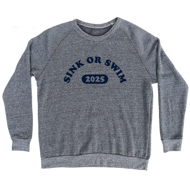 Sink Or Swim 2035 Adult Tri-Blend Sweatshirt - Athletic Grey