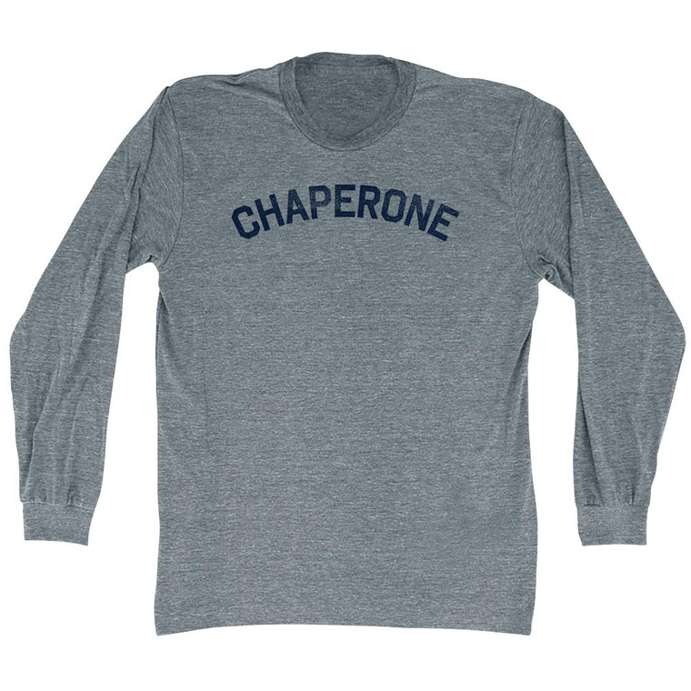 CHAPERONE Adult Tri-Blend Long Sleeve T-shirt - Athletic Grey