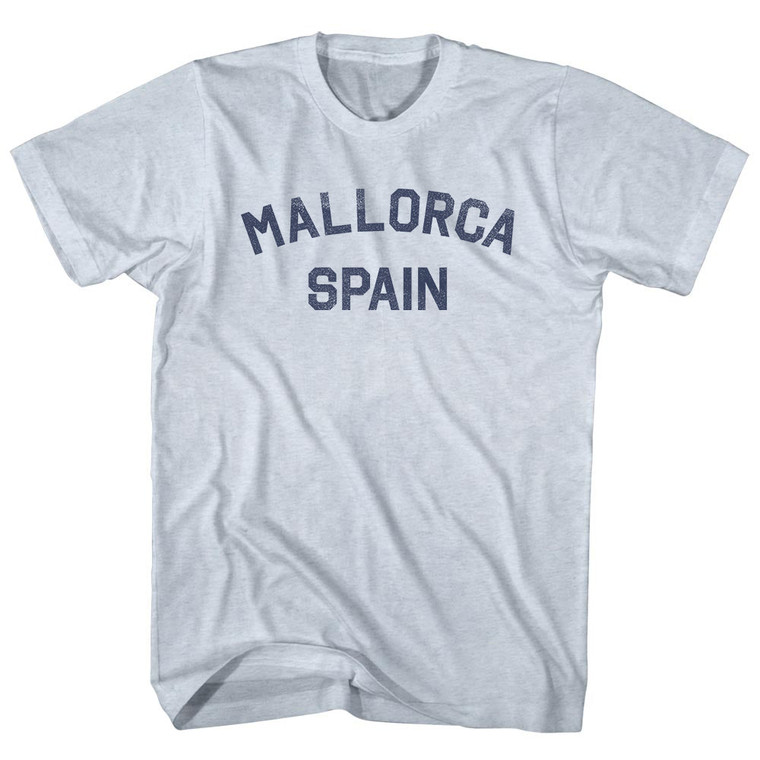 Mallorca Spain Adult Tri-Blend T-shirt - Athletic White