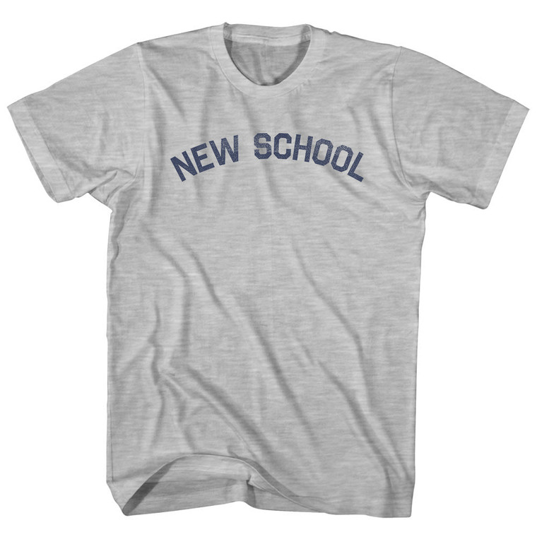 New School Womens Cotton Junior Cut T-Shirt - Grey Heather