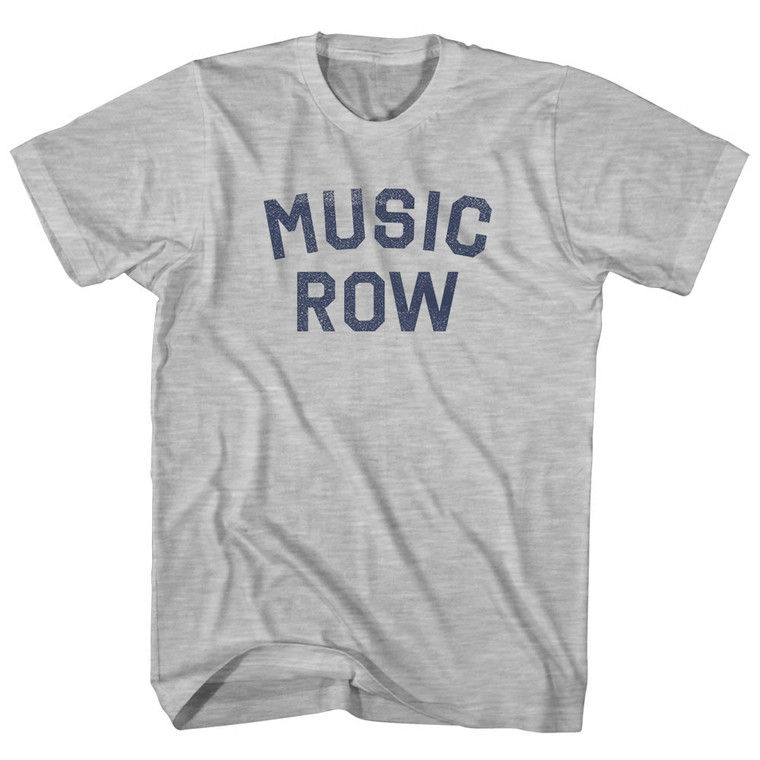 Music Row Womens Cotton Junior Cut T-Shirt - Grey Heather