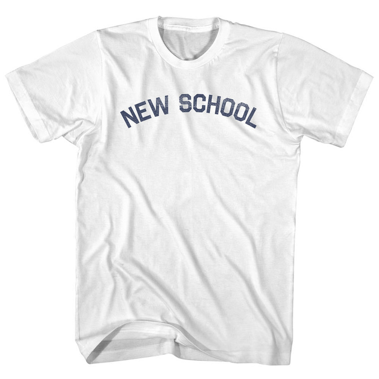 New School Adult Cotton T-shirt - White