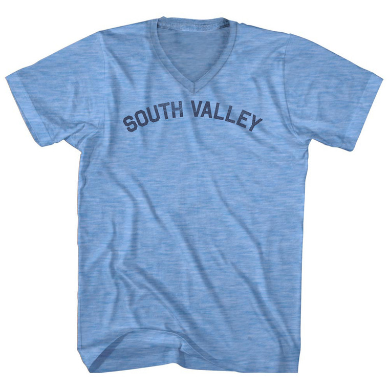 South Valley Adult Tri-Blend V-neck T-shirt - Athletic Blue