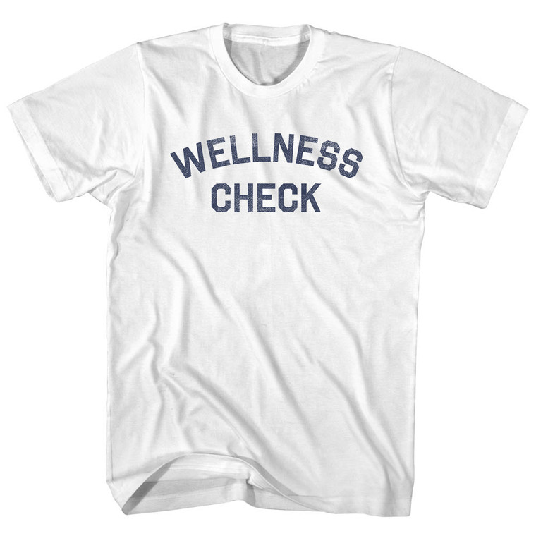 Wellness Check Womens Cotton Junior Cut T-Shirt - White