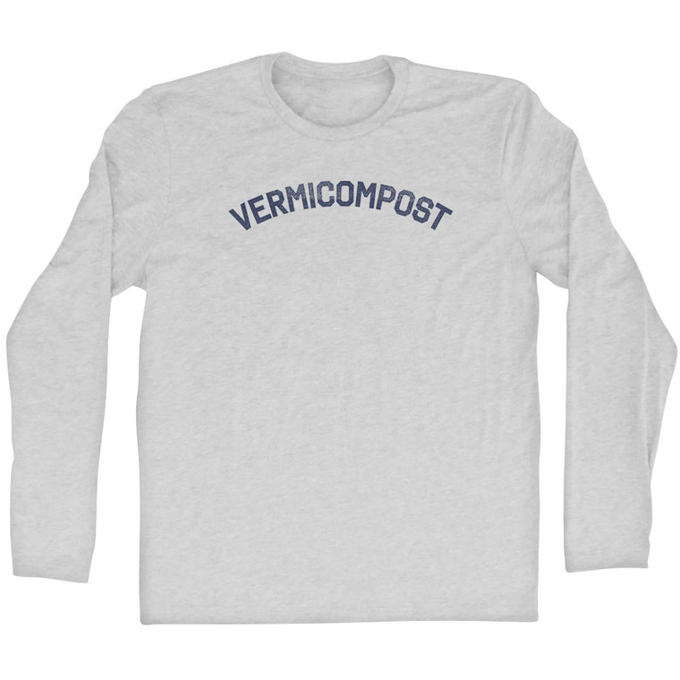 Vermicompost Adult Cotton Long Sleeve T-shirt - Grey Heather