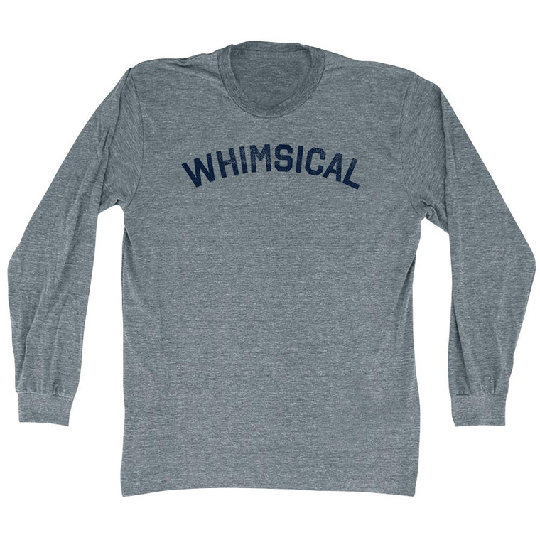 Whimsical Adult Tri-Blend Long Sleeve T-shirt - Athletic Grey